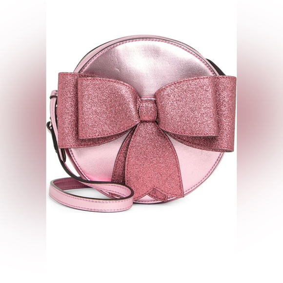 Gucci Metallic Glitter Bow Round Crossbody Bag - Picture 1 of 10